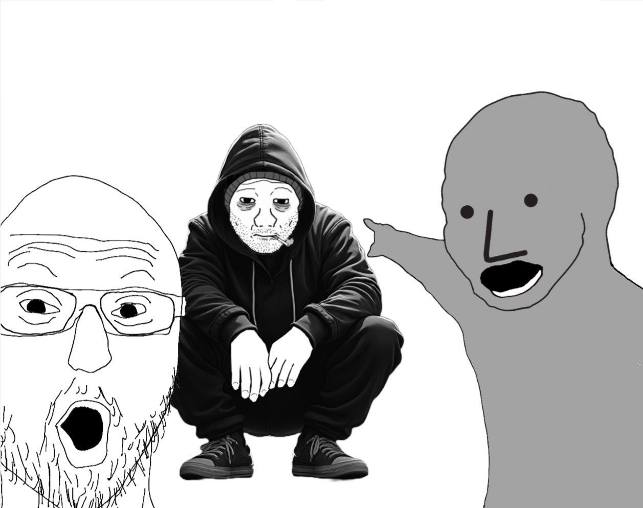 Doomer meme template